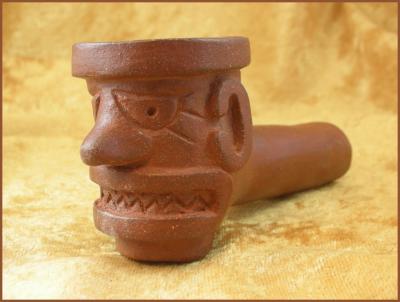 Human Face Effigy Pipe