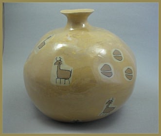 Deer Hunt Petroglyph pot