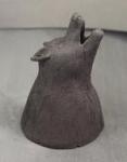 Wolf stoneware smudge pot