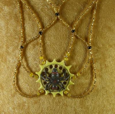 Water Spider Sun Circle Necklace