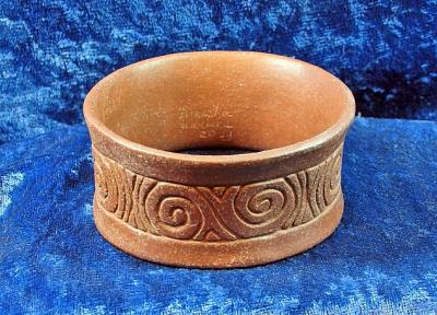 Hand Carved Stoneware Bracelet 2