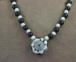 Mimbres Turtle Design -- Hand Painted Necklace