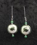 LG Lentil Bead Earrings - Hand Painted Mimbres