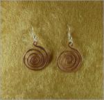 Copper Spiral Earrings 