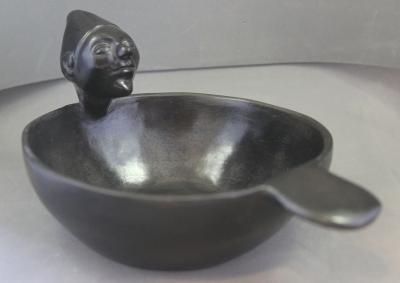 Human Effigy Rattle Head Bowl