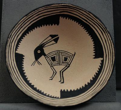 Rabbit Bowl - Mimbres Design