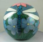 Dragonfly Porcelain Pot with Mother of Pearl