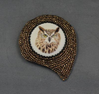 Owl Design Broach