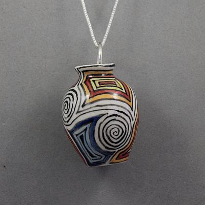 Abstract pot necklace