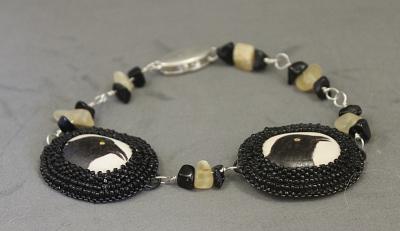 Raven Design Beaded Bracelet