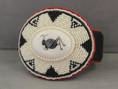 Mimbres Grasshopper Design Beaded Bracelet