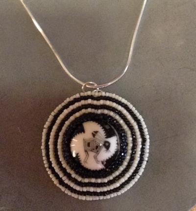 Mimbres Design Medallion with  rabbit  design