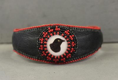 Raven Design Beaded Bracelet