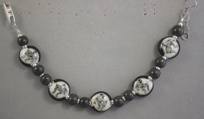 Mimbres Rabbit Bracelet-Hand Painted 