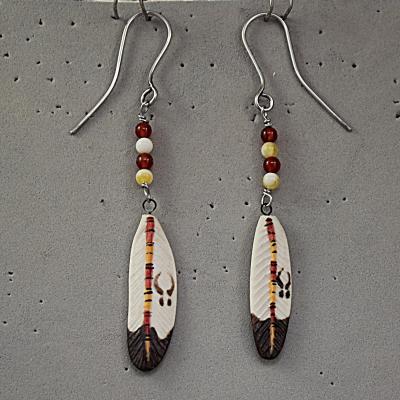 Porcelain Feather Earrings