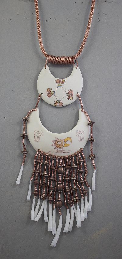 Large Gorget Style Necklace - moundbuilder serpent