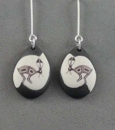 Assorted Native earrings on silver - Matte