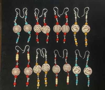Assorted Hohokam Lentil Bead Earrings