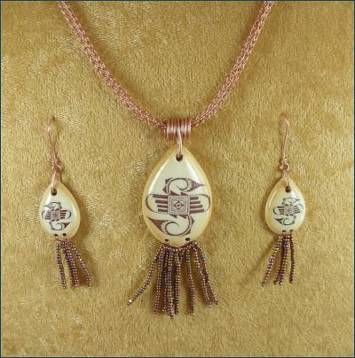 Acoma Design - Teardrop set with fringe