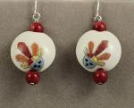 Sunface Earrings -china painted