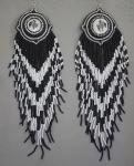 Mimbres Rabbit Design Beaded Earrings
