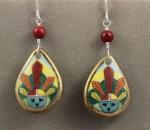 Hand Painted Sunface Earrings 