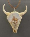 Buffalo Skull Pendant with Animal Design 