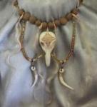Witches knot-  Raven Skull Necklace